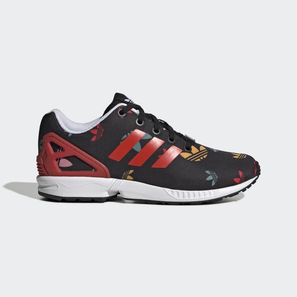 Adidas Boys' ZX Flux Originals Shoes Black/Red/White Ireland EH2019